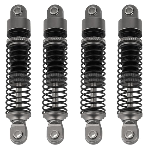 4PCS 59mm/65mm Aluminum Shocks Absorbers Oil Threaded Damper for 1/18 RC Crawler TRX4M TRX-4M Bronco Defender K10 Upgrade Parts (53mm-gray) - color: 53mm-gray