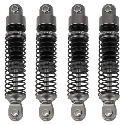 4PCS 59mm/65mm Aluminum Shocks Absorbers Oil Threaded Damper for 1/18 RC Crawler TRX4M TRX-4M Bronco Defender K10 Upgrade Parts (53mm-gray) - color: 53mm-gray