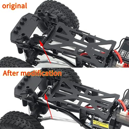 RCHUBAM Adjustable Rear Link Mount for 1/24 SCX24 AXI00001 AXI00002 | Aluminum Rear Link Bracket,Suspension Upgrade Parts for SCX24 AXI00005 AXI00006