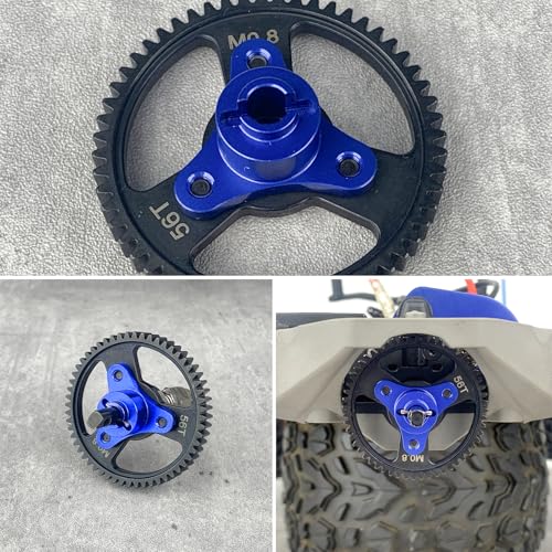 Aluminum Alloy RC Gearbox Slipper Clutch Eliminator Gear Adapter Compatible with Slash Rustler Stampede 4x4 VXL 1/10 RC Car Upgrade Parts (Blue) - color: Blue