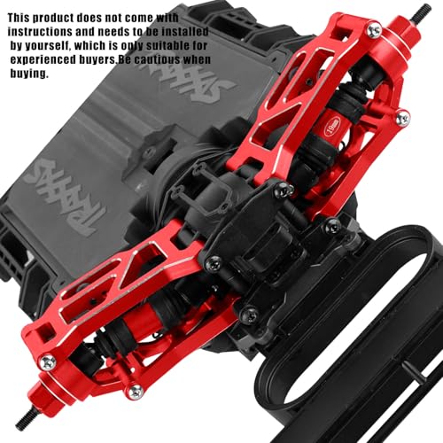 RC Upgrade Parts for Mini Rally VXL Ford RS200/Mini Slash 4X4,(108046-1)(108164-1),Drive Shaft CVD&Suspension Arms&Steering Block&Links&Steering Knuckle Kit&Dirt Resist Guard Cover,Red - color: Red(upgrade Parts)
