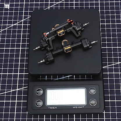 RCAWD All Metal Front Rear Axles with Center Drive Shaft and Diff Gear for 1/24 ECX Barrage Portal Axle RGT FTX Series RC Crawler Upgrades Parts Black - color: Black