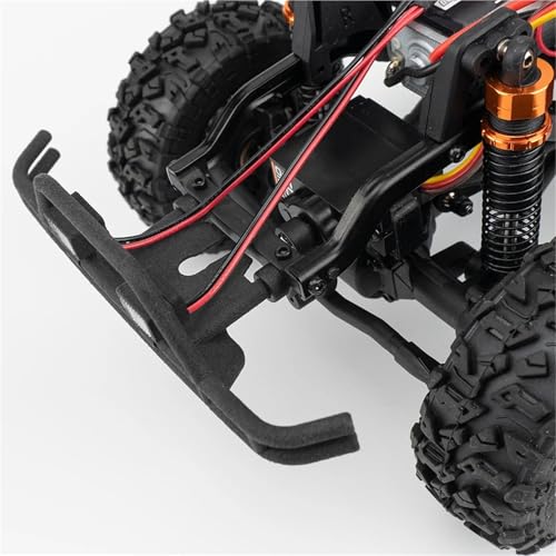 Rc Bumper Models Parts Compatible with HPI for Venture 1/18 RC Crawler Car Upgrade Parts Accessories Metal Front Bumper with Lights Kit