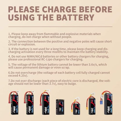3S Lipo Battery 6600mAh 11.1V 120C Lipo Battery with T Deans Connector Hard Case for RC Car Truck Boat Helicopter Airplane RC Model (2 Pack)