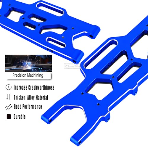 RC Alloy Suspension Arms Upgrades Part for 1/10 Outcast 4x4 4S V2 BLX,Kraton 4x4 4S V2 BLX,Front Rear A Arms Suspension Arms Hops Up,Replace ARA330711 ARA330710,Navy Blue - color: Navy Blue(4pcs)