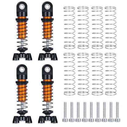 COMODO 37mm Metal Adjustable Shock Absorber for 1/18 1/24 RC Crawler Cars – 4Pcs Aluminum Suspension Damper Replacement Part
