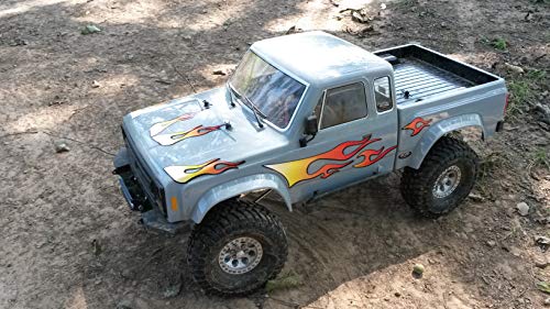 RC car Truck - Tribal Flames - 10pc Body Decal kit - Universal for Arrma Losi HPI Axial Traxxas Redcat Tekno 1/10 1/8 Scale Rock Crawler Stickers (White Hot Fire) - color: White Hot Fire