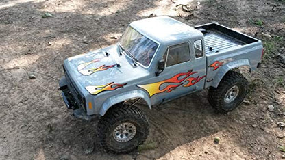 RC car Truck - Tribal Flames - 10pc Body Decal kit - Universal for Arrma Losi HPI Axial Traxxas Redcat Tekno 1/10 1/8 Scale Rock Crawler Stickers (White Hot Fire) - color: White Hot Fire