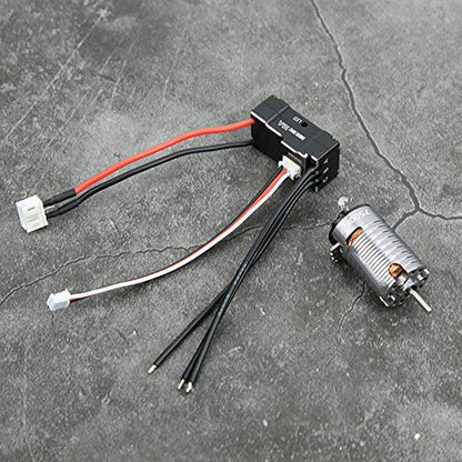 Brushless Motor, High Speed 7500KV Crawler Motor Metal 1410 with 18A ESC for 1/24 1/28 1/32 Scale Off-Road RC Cars Hobbyists Repair Enthusiasts