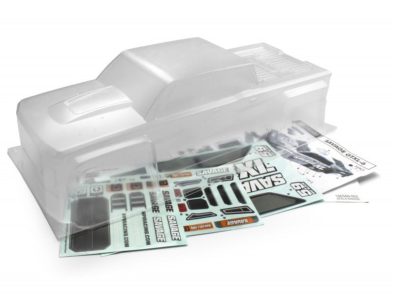 HPI Racing 160366 GTXL-6 Kingcab Clear Truck Body (Savage XL)