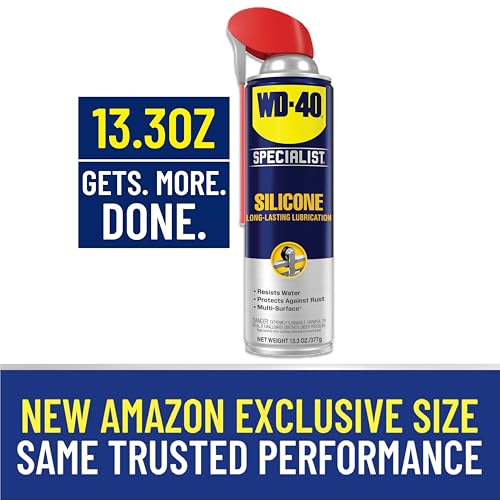 WD-40 Specialist® Silicone, Dry Silicone Lubricant for Window Tracks, Cables, Pulleys, Superior Lubrication for Equipment, Moving Parts, Industrial Applications, Bigger Can, 13.3 OZ [6-Pack] - size: 6-pack, style: 13.3 Oz