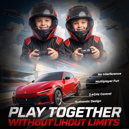 BEZGAR 1:24 Official Licensed Ferrari Purosangue RC Toy Car | Official Ferrari replica,2.4G stable signal,rubber racing tires,ideal gift toy for boys ages 4-7, 8-12 and adults - color: Ferrari-1:24 Ferrari Purosangue