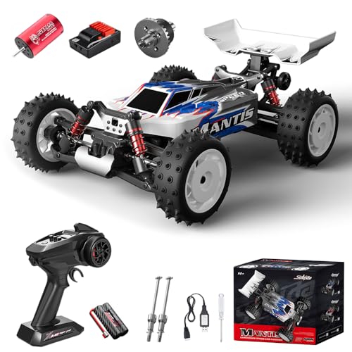 S911PRO Brushless RC Cars for Adults, 1/16 Scale Remote Control Car, 48KM/H High Speed Racing RC Buggy, 4WD All Terrains Off-Road RC Truck (Blue) - color: Blue, size: 1 Battery