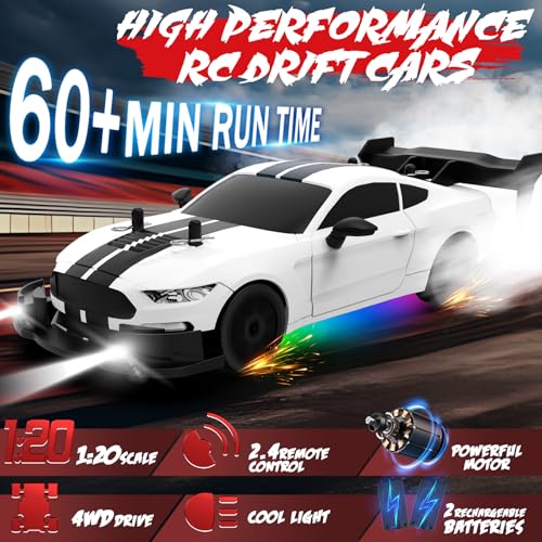 Remote Control Robot Dog Toy 2.4GHz 8WD All-Terrain Gesture Sensing Stunt RC Cars RTR Climbing Robot Dogs+RC Drift Car 1:20 Scale Remote Control Cars 2.4GHz 4WD High Speed RTR Racing Vehicle with LED