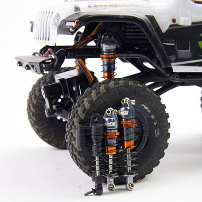 40MM Oil Shock Absorbers Upgrade Compatible with 1/24 RC Crawlers | Fits Axial SCX24 / FCX24 - Oil Damper Upgrade - Orange - color: Gray/Orange