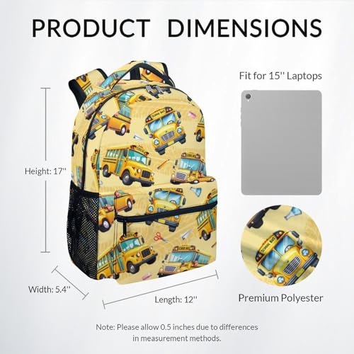 Kid Backpack Boys - School Bus Backpacks for Toddler - Durable Children Bookbag - School Bag for Kindergarten/Preschool/Elementary(17 Inch) - color: Color-6