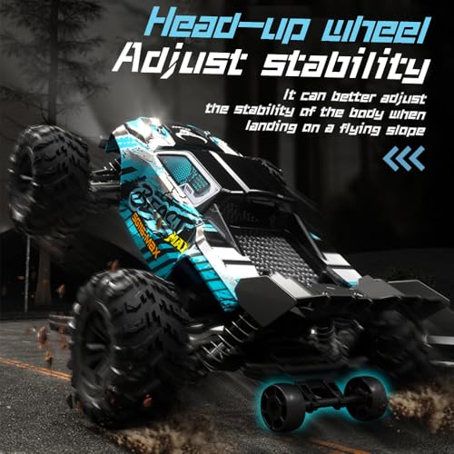 X-Verse SG116MAX 1/16 Brushless RC Cars for Adults Fast 50 mph, RC Trucks Offroad Waterproof, 4WD High Speed Drift RC Car, All Terrain RC Truggy (3 Battery) - color: Sg116max Blue