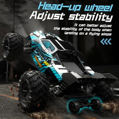 X-Verse SG116MAX 1/16 Brushless RC Cars for Adults Fast 50 mph, RC Trucks Offroad Waterproof, 4WD High Speed Drift RC Car, All Terrain RC Truggy (3 Battery) - color: Sg116max Blue