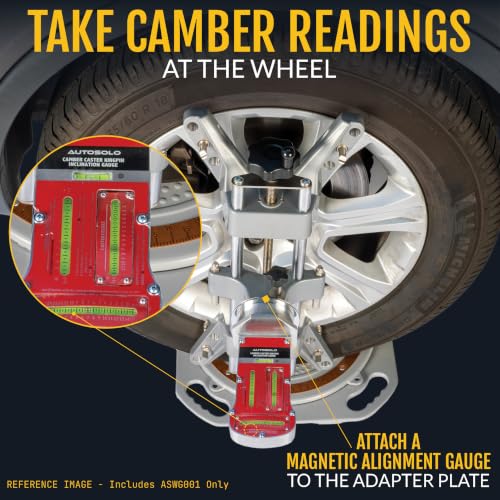 AutoSolo Wheel Alignment Clamp 11-25 Inch Rims with Magnetic Adapter - 3D Alignment System Compatible Tool for Camber Caster Gauge (4 Pack) - size: 4 Pack