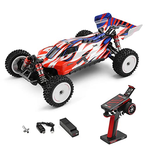 GoolRC WLtoys 124008 Brushless RC Cars for Adults, 1:12 Scale Remote Control Car, 4WD 60KM/H High Speed Racing Car, 2.4GHz All Terrains Off Road Buggy RTR with 11.1V 2000mAh Battery