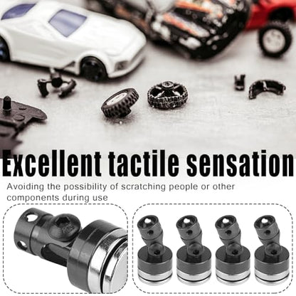 4 Pcs Aluminum RC Body Post Magnetic Magnetic Post Mounts Invisible Post Mount Good Scx10 4Wd 1:10 RC Car Yellow Black Purple (Black) - color: Black