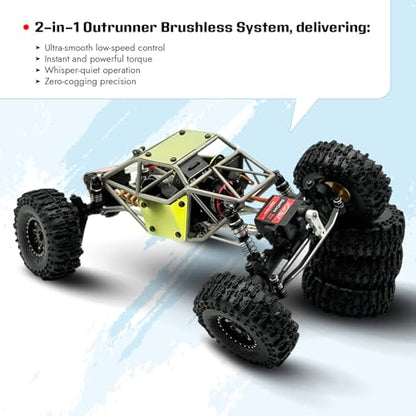 furitek Limited Edition Titan Buggy 18 – RTR Titanium Gold Edition w/Active Pro 4WS & Micro Tesla DigiBoard - Remote Control Car RC Cars for Adults (Gold) - color: Gold