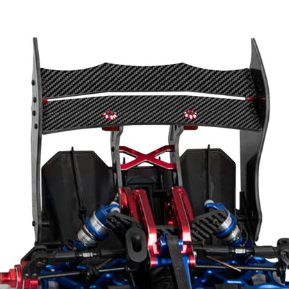 LRFHL 1/7 Carbon Fiber Tail Rear Wing for 1/7 ARRMA Limitless V2 F1, Red | Adjustable Tail Rear Wing RC Upgrade Part - color: Red Tail Wing