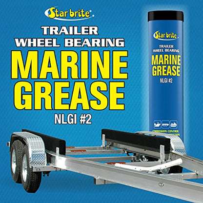STAR BRITE Trailer Wheel Bearing Grease NLG#2 - Advanced Marine-Grade Protection Against Rust, Corrosion & Water Washout - style: 3 OZ 2-Pack