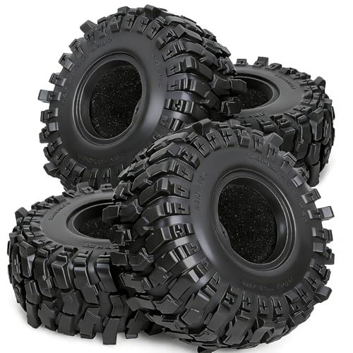STMU 2.2 Crawler Tires 135mm/5.30inch With Foam Inserts 4PCS For 2.2 Beadlock Wheel Rims Traxxas TRX4 Axial SCX10 II AX10 Wraith D90