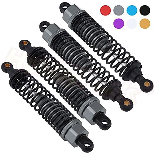Replacement Part For 4PCS 106004 166004 06038 Upgrade Aluminum Shock Absorber 1/10 Scale For Redcat Exceed RC Nitro Off Road Buggy Backwash - (Color: Blue 8025-D2)