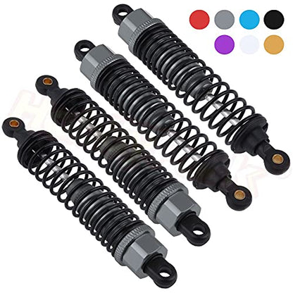 Replacement Part For 4PCS 106004 166004 06038 Upgrade Aluminum Shock Absorber 1/10 Scale For Redcat Exceed RC Nitro Off Road Buggy Backwash - (Color: Blue 8025-D2)