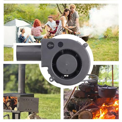 Wathai BBQ Air Mover Blower Fan 12V 97mm Centrifugal Fan 110V 120V 9733 | Dual Ball High Speed 3500CFM Variable speed fan for Charcoal Starter,Outdoor Cooking,Fireplace,Wood Stove - style: 9733 110V-240V