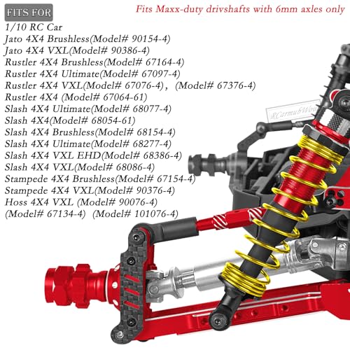 RC Suspension Arms & Mounts,Caster Blocks,Steering Block,Stub Axle Carriers,Turnbuckles Upgrades Part for 1/10 Slash/Rustler/Stampede/Jat0 4x4(VXL),Hoss 4x4 VXL,Red - color: Red(1set)