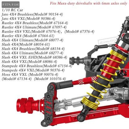 RC Suspension Arms & Mounts,Caster Blocks,Steering Block,Stub Axle Carriers,Turnbuckles Upgrades Part for 1/10 Slash/Rustler/Stampede/Jat0 4x4(VXL),Hoss 4x4 VXL,Red - color: Red(1set)