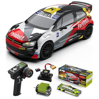 RLAARLO 1/12 Brushelss RC Cars for Adult Top Speed 50+ MPH Rally Car All Terrain RC Truck 4W Off-Road Monster Trucks with Gyro Waterproof Remote Control Car (Red) - color: Red-white