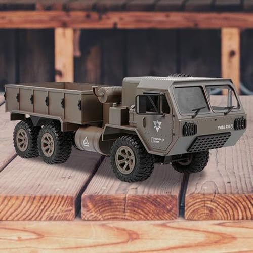 GoolRC RC Military Truck, 1:12 Scale 6WD Remote Control Car, 2.4GHz Army Cars All Terrain Off-Road Truck, Electric Toy Vehicle Gift for Adults