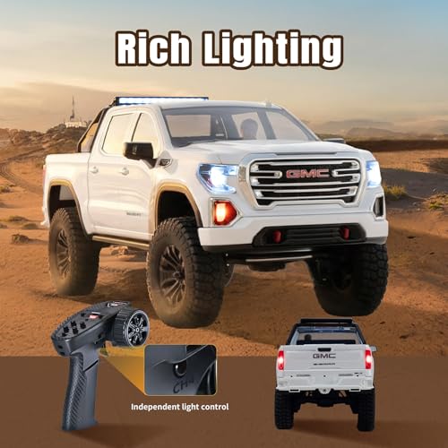 BEEZRC FMS 1/18 FCX18S Sierra S Brushless RC Crawler, Officially Authorized, RTR Off-Road 4x4 with LED Lights mini RC Truck, Two-Speed Switch, Remote Control Car for Adults