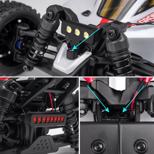 LSG RC Car Light Headlight Taillights kit Front Rear Lights White Red LED Light Kit for 1/18 RC Arrma Typhon Grom Upgrades Parts