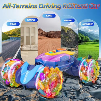 Gesture Sensing Remote Control Stunt Car - Boys Toys Age 6-8-12, 4WD Hand Controlled RC Twist Car with Light & Music, Cool Birthday Presents and Ideas Gifts for Boys Kids Age 7 9 10 11 12 Years Old