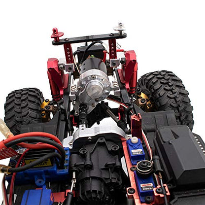 KYX Racing Alloy CNC Machined Front Transmission Gearbox & Front Servo Mount & Battery Tray for RC Crawler Car Traxxas TRX4 TRX6