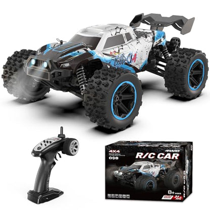 1/14 Fast RC Cars for Adults and Boys, 50 KPH 4WD Offroad RC Truck | All Terrain High Speed Hobby Remote Control Car, 60 Mins Runtime,2 Rechargeable Batteries