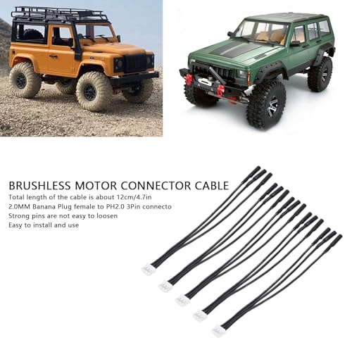 5pcs Universal RC Brushless Motor ESC Conversion Cable with 3P Plug for KYOSHO Mini Z, Axial SCX24 Motor Modification