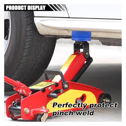 Universal Magnetic Jack Pad, 0.37" Slotted Aluminum Grooved Pad | Jack Puck Pinch, Pinch Weld Frame Rail Adapter with Large Slotted for Most Cars SUVs Trucks, Blue - color: Blue