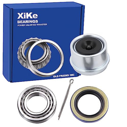XiKe 2000-2200 Lbs Axles Trailer Bearings Kit L44649 L44610, 1 Set | Fits 1-1/16" 2000-2200 Lbs Axles, 12192TB Seal OD 1.980", Dust Cover & Cotter Pin, Rotary Quiet High Speed, Durable - size: L44649/L44610, style: 1 Set