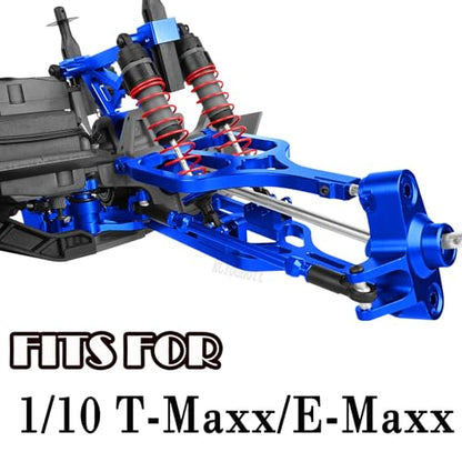 RC Alloy Suspension Arms&Steering Block Knuckle Arm&Shock Tower&Drive Shaft Axles&Push Rod Links&Steering Bellcranks Upgrades Part for 1/10 T-Maxx/E-Maxx,Driveshafts Hops Up,Navy Blue - color: Navy Blue- (Upgrades)