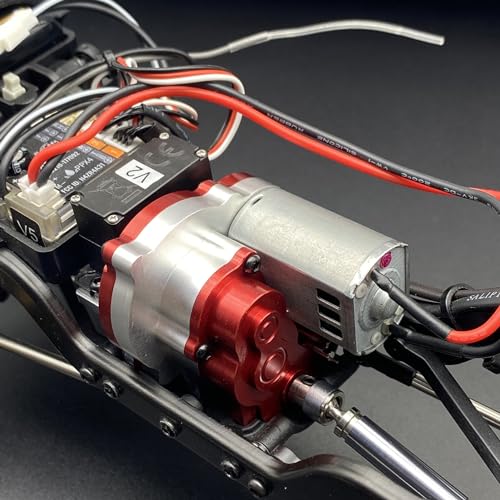 RC Metal Transmission Center Gearbox Case with Gear for FMS FCX18 LC80 1/18 RC Crawler Car Upgrades Parts Complete Gearbox Transmission Case for FMS FCX18 Accessories (Sliver) - color: Sliver