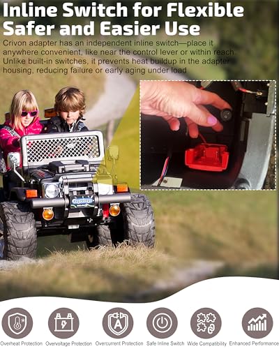 4-Pack 18V for Milwaukee M18 Battery Adapter for Power Wheels Battery Upgrade Conversion Kit with Switch Fuses Wire Connectors 12AWG Wire Power Tool Drill Battery Converter Adapter for DIY RC Car, Etc - size: 4-Pack with Switch