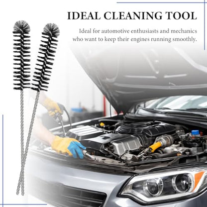3PCS Carbon Dirt Cleaning Brush, Carburetor Cleaner Density Nylon Tube Brush for Drill, Car Engine Carbon Dirt Jet Remove Cleaning Brushes for ATV Motorcycle Moped Welder