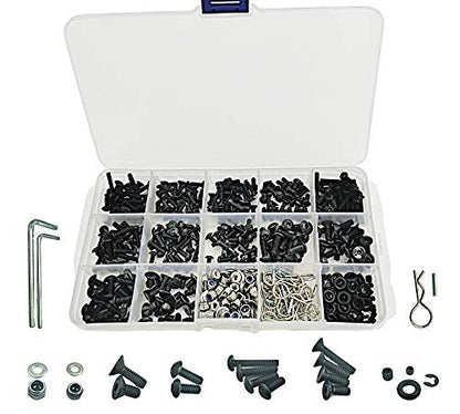 522PCS Universal RC Screw Kit Screw Assortment Set for Traxxas Redcat Arrma | Hardware Fasteners for Axial RC4WD HSP HPI SCX10 Losi 1/8 1/10 1/12 1/16 Scale RC Crawler Cars Trucks