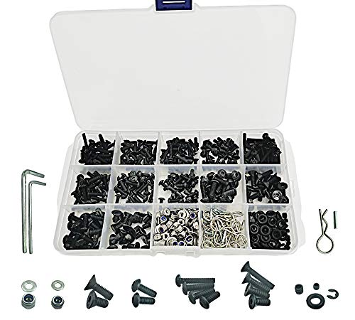 522PCS Universal RC Screw Kit Screw Assortment Set for Traxxas Redcat Arrma | Hardware Fasteners for Axial RC4WD HSP HPI SCX10 Losi 1/8 1/10 1/12 1/16 Scale RC Crawler Cars Trucks